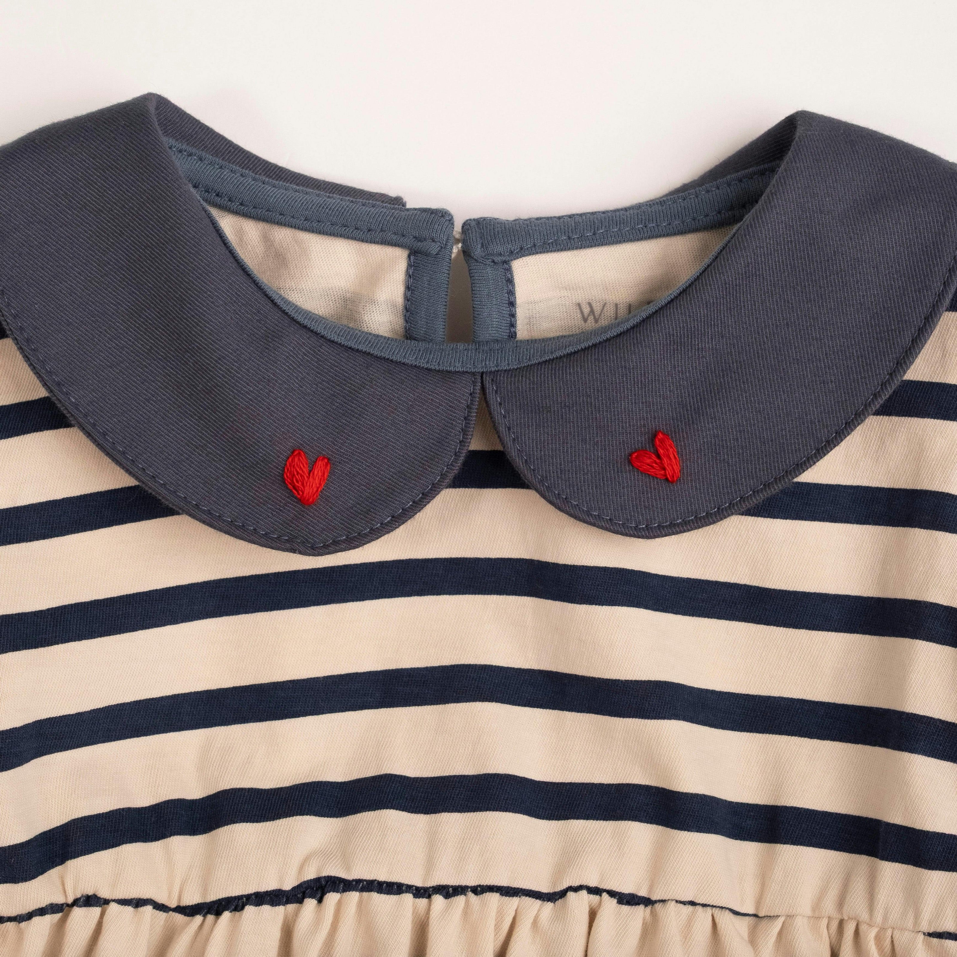 Marina Dress in Navy Stripe