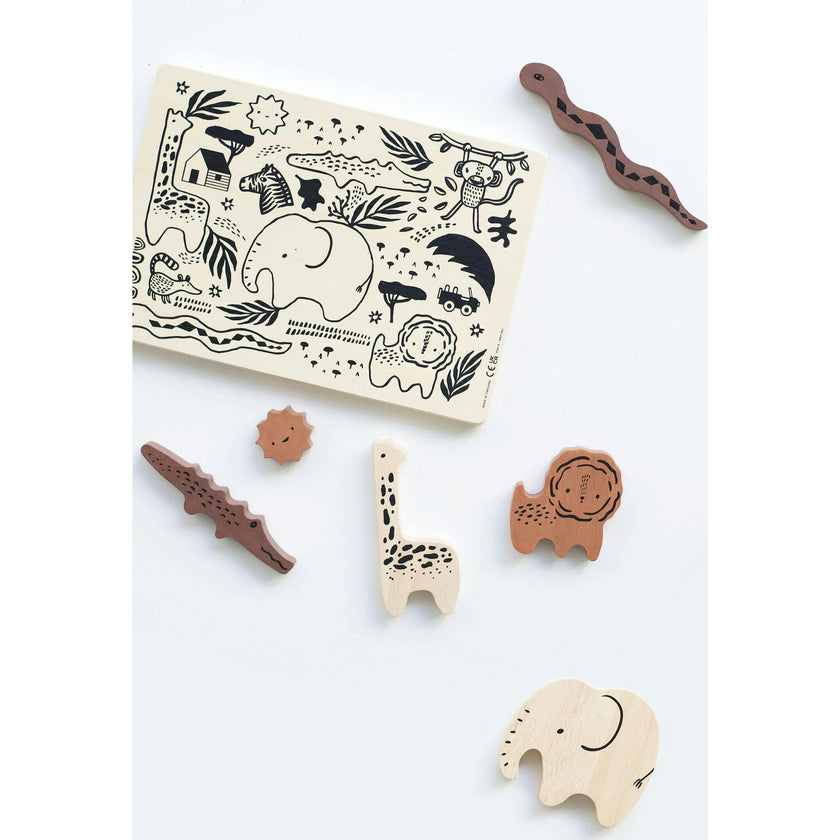 WOODEN TRAY PUZZLE - OCEAN ANIMALS - 2ND EDITION