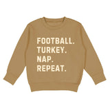 Football Turkey Nap Repeat Thanksgiving Sweatshirt