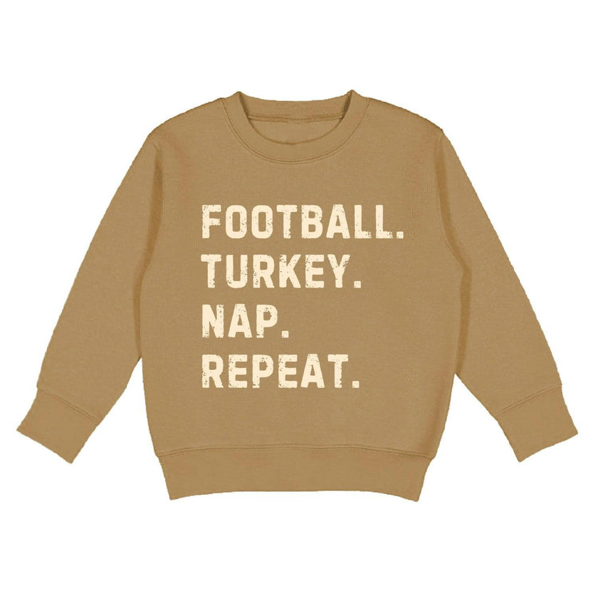 Football Turkey Nap Repeat Thanksgiving Sweatshirt