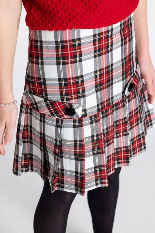 Plaid Pleated Skirt