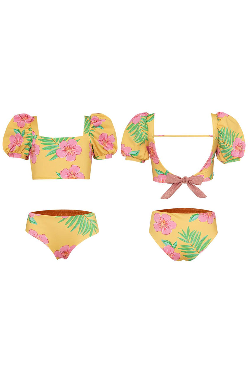 HIBISCUS AMARILLO - BUBBLE BIKINI