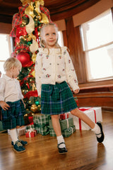 Mini Addison Skort in Emerald Plaid