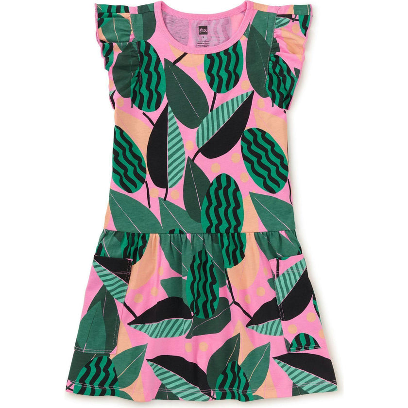 Flutter Sleeve Pocket Dress 2.0, Pink