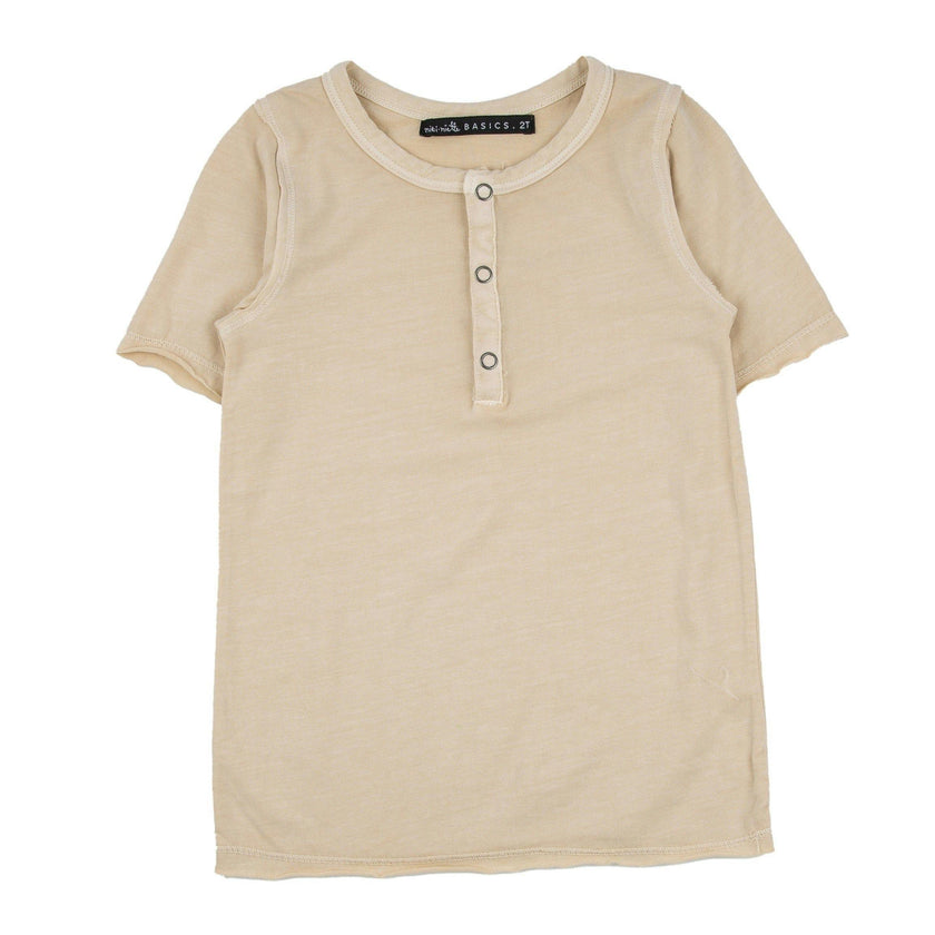 Pauli Oatmeal Short Sleeve Henley