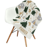 Monogrammed Happy Camper Baby Throw