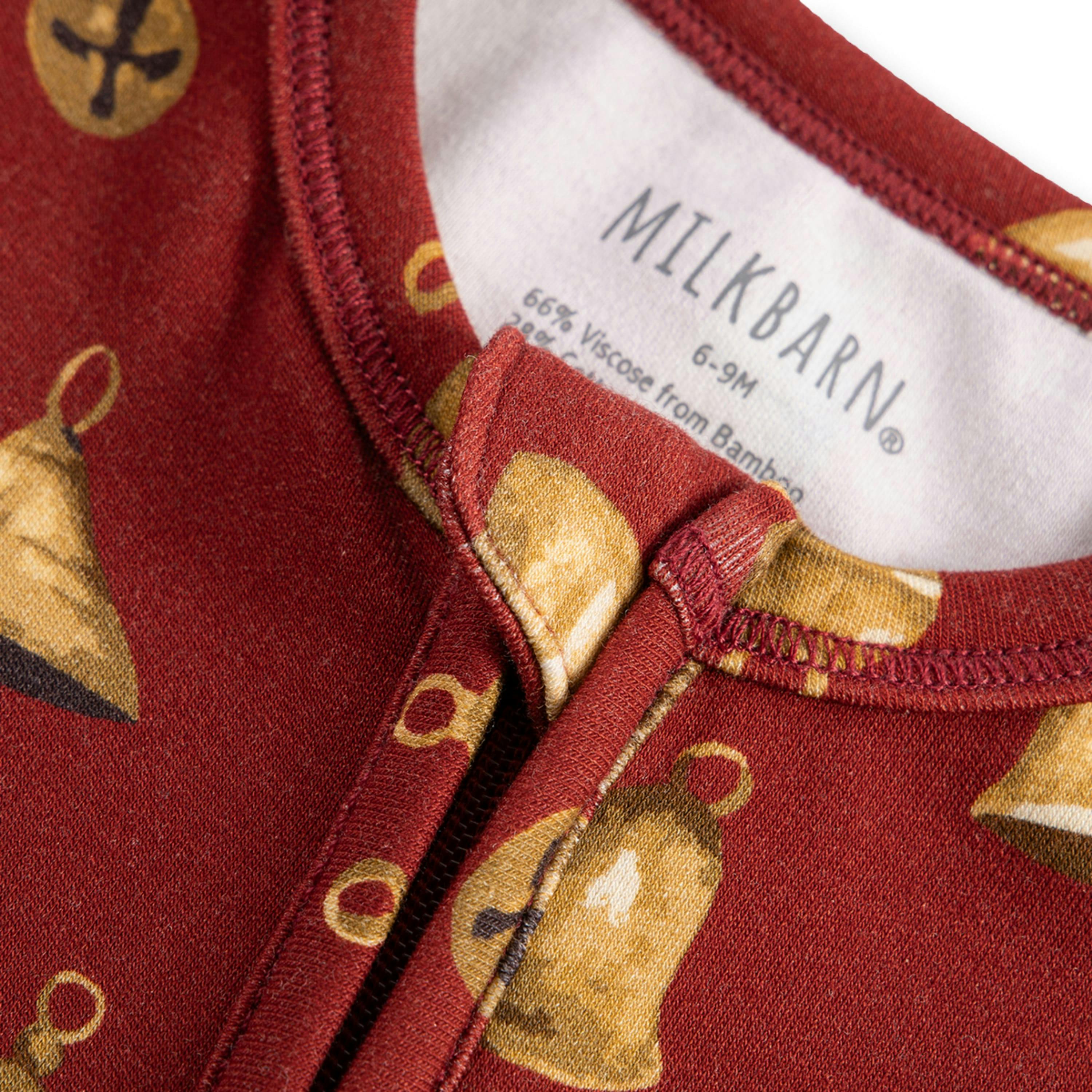 Vintage Bell Brushed Zipper Footed Romper