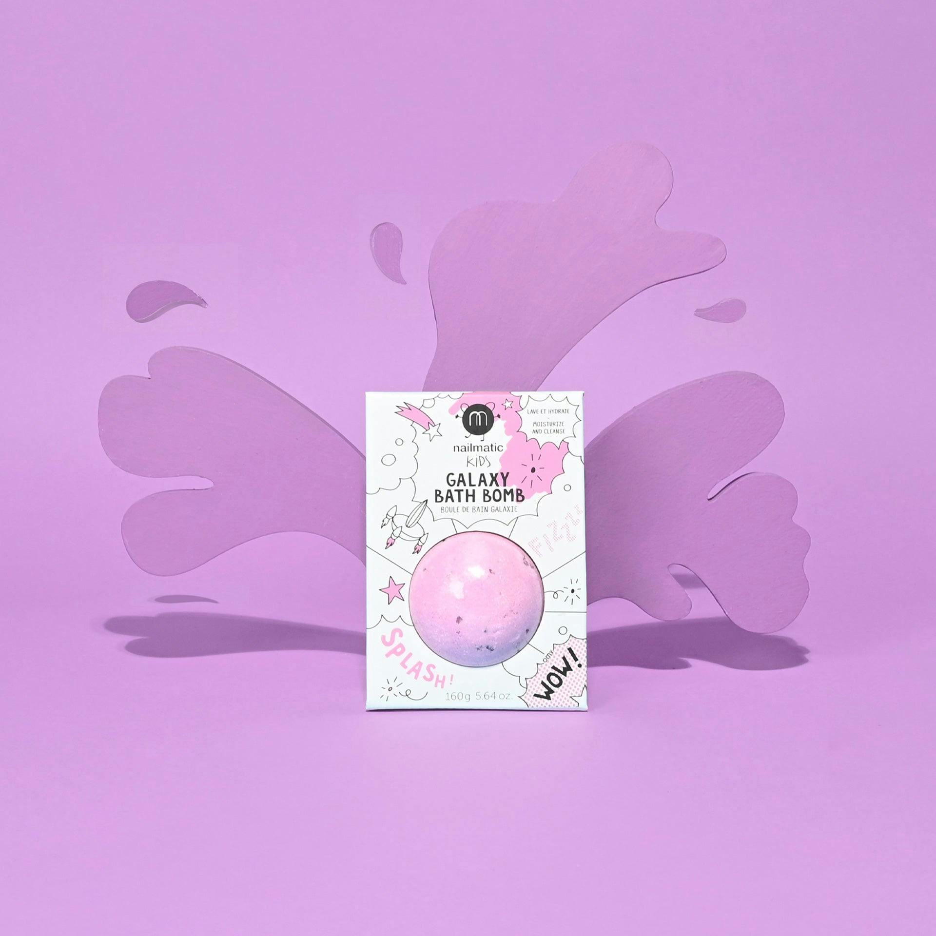 Bath Bomb for Kids GALAXY COSMIC Pink Purple Dots