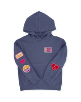 Hadley Patch Hoody - Crown Blue Fleece