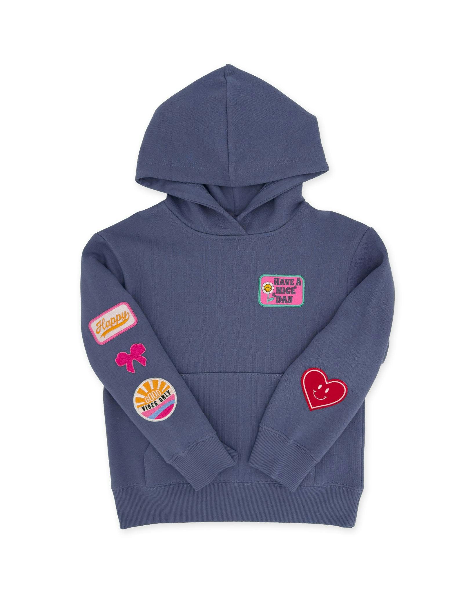 Hadley Patch Hoody - Crown Blue Fleece