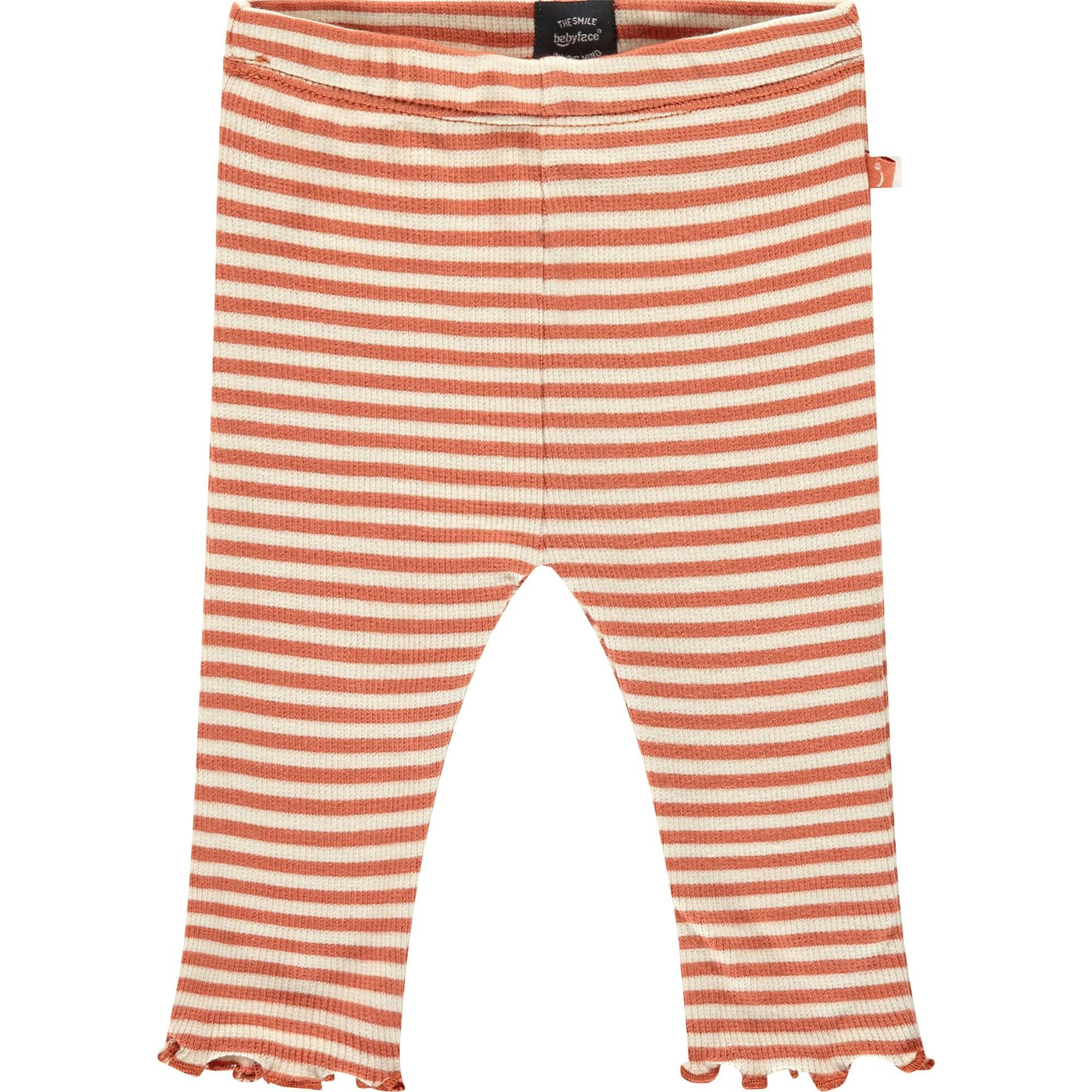 Striped Lettuce Hemmed Leggings