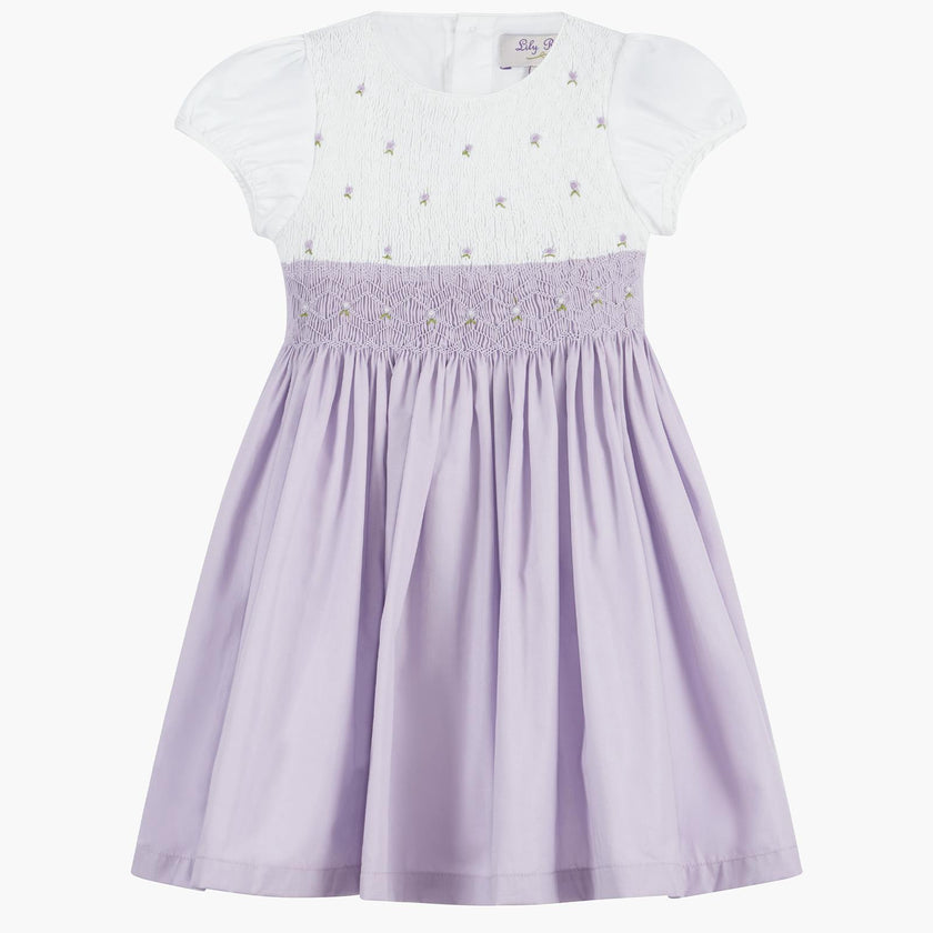 purple smocked dress Rose Hand Smocked Dress in Lilac 2Y
