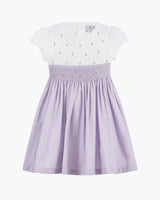 Rose Hand Smocked Dress in Lilac