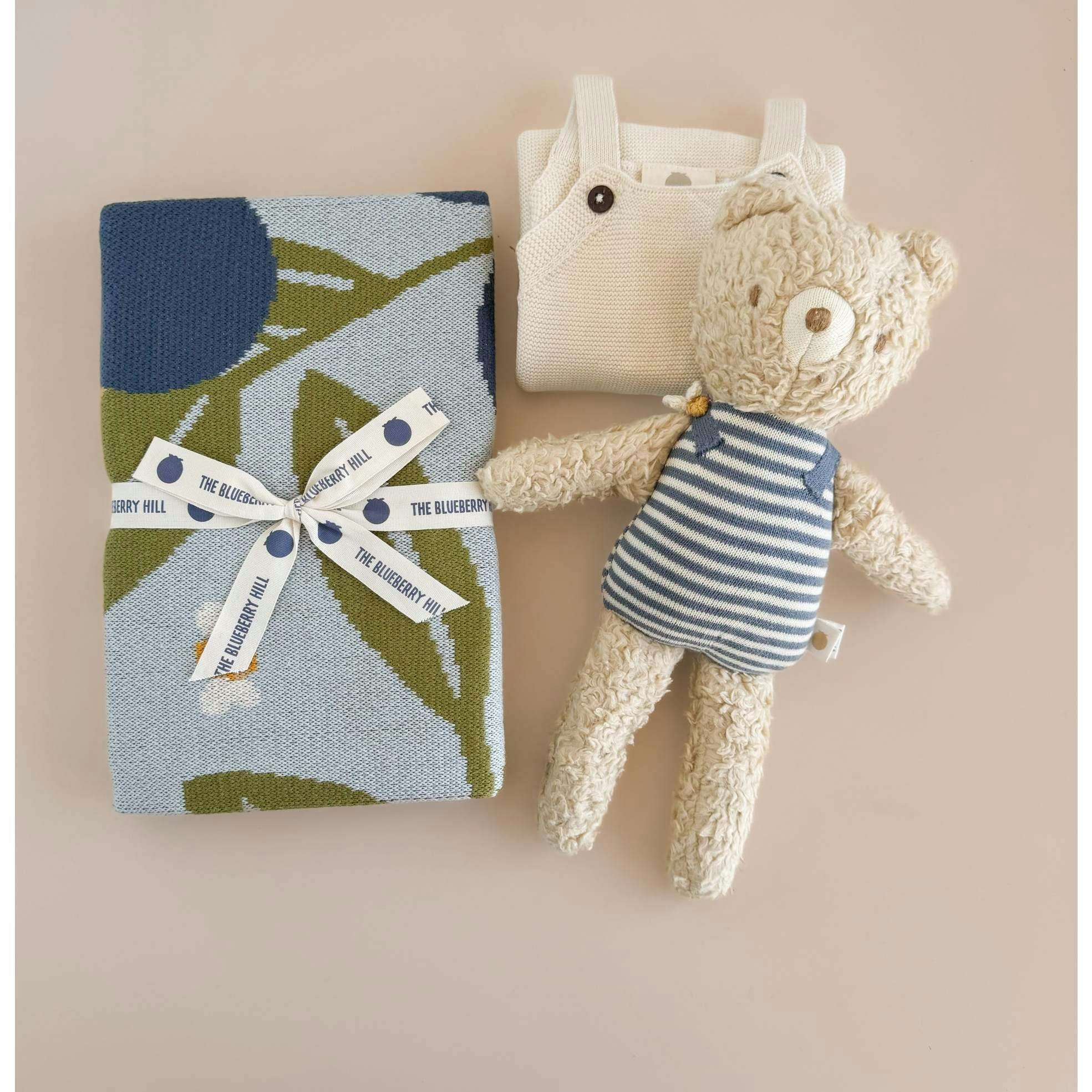 Blueberry Bear Bee Blanket | Organic Cotton