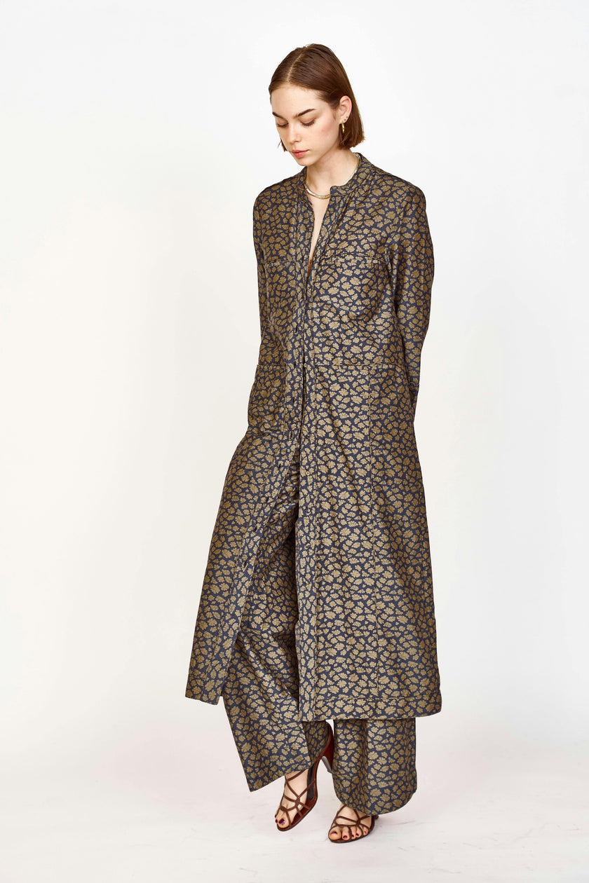 Malmo Dress in Navy Lilypad