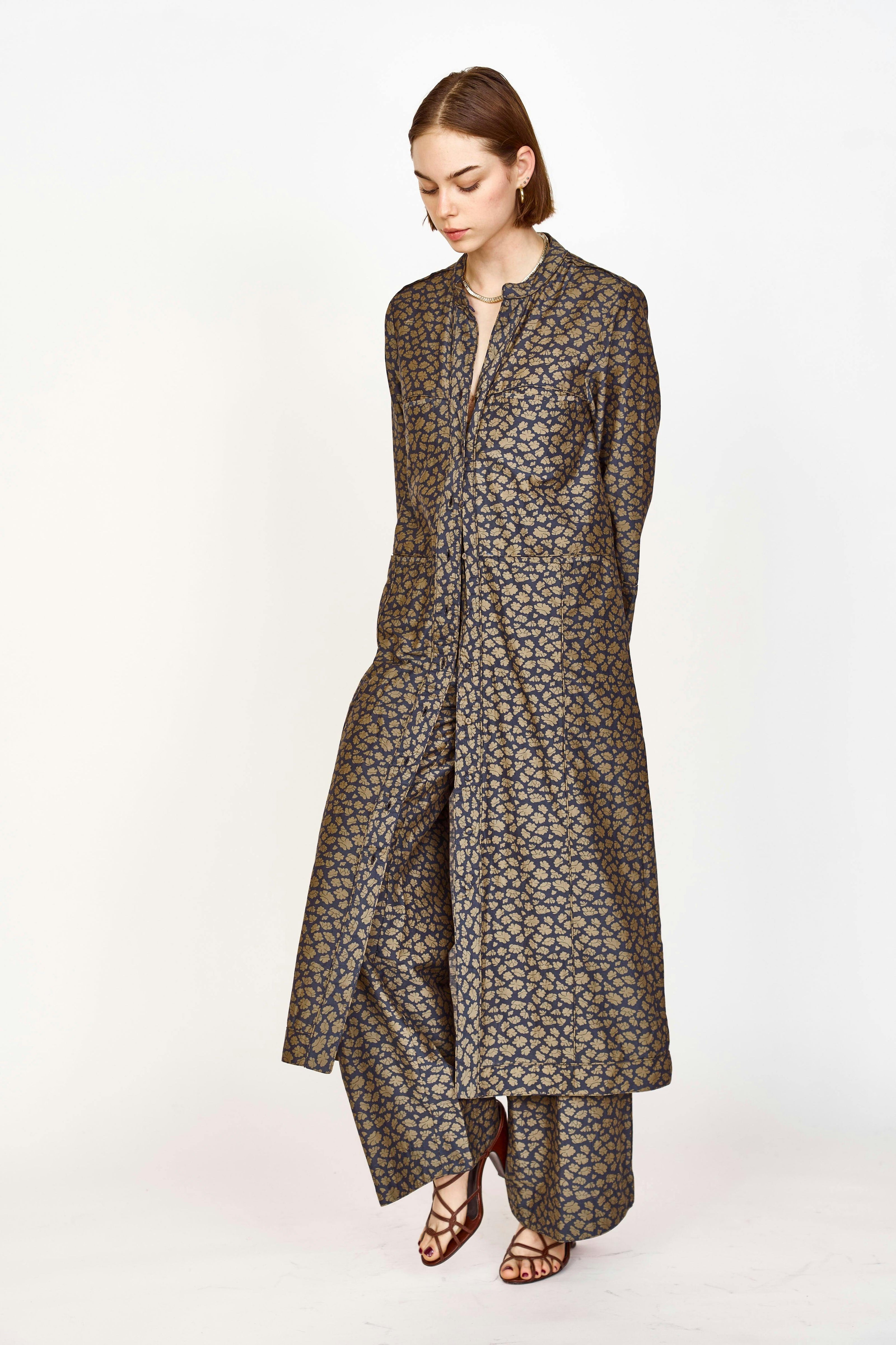 Malmo Dress in Navy Lilypad