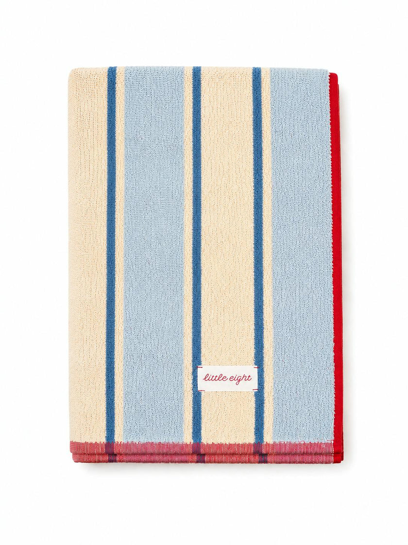 striped beach towel