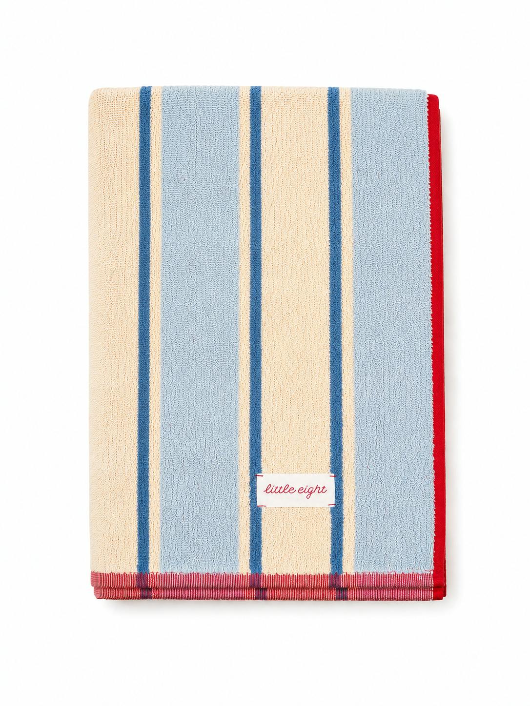 striped beach towel