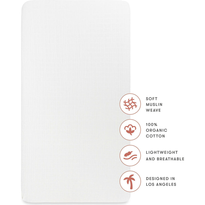 Organic Muslin Cotton Mini Crib Sheet