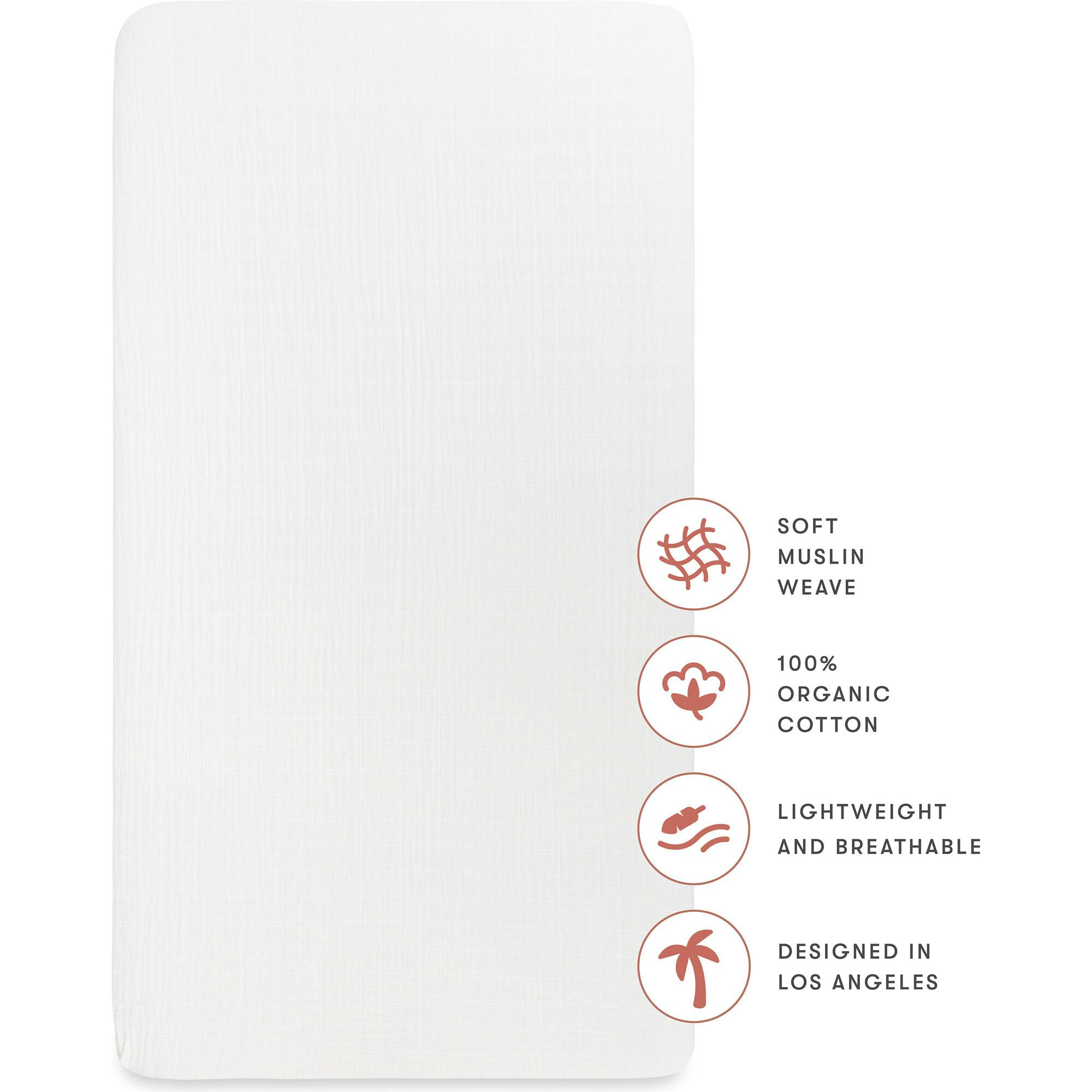 Organic Muslin Cotton Mini Crib Sheet