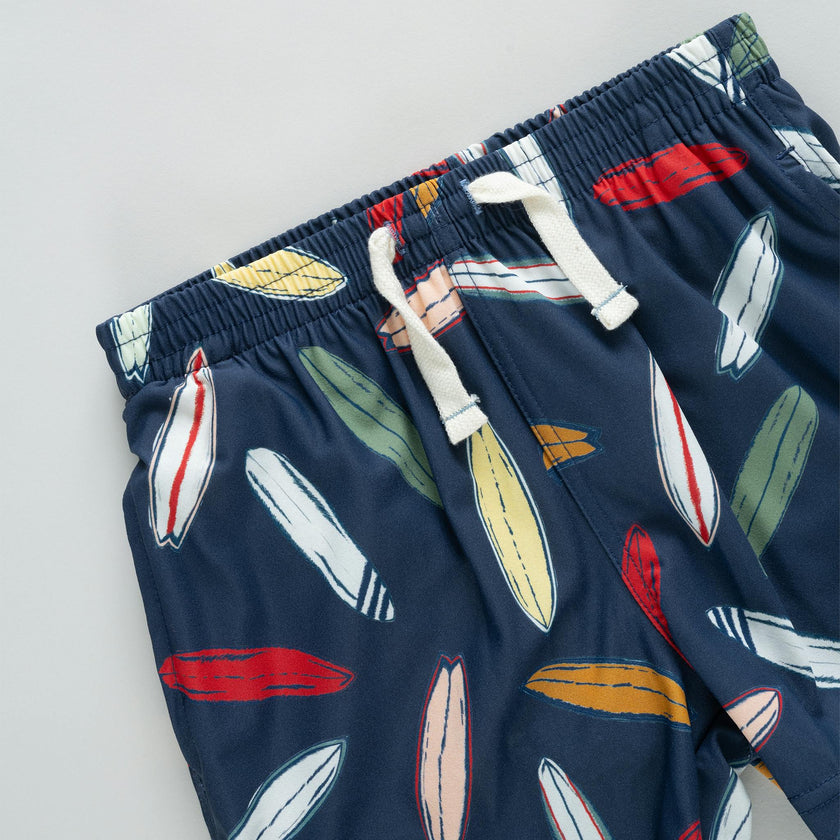 Boys Swim Trunk - Navy Surfboard