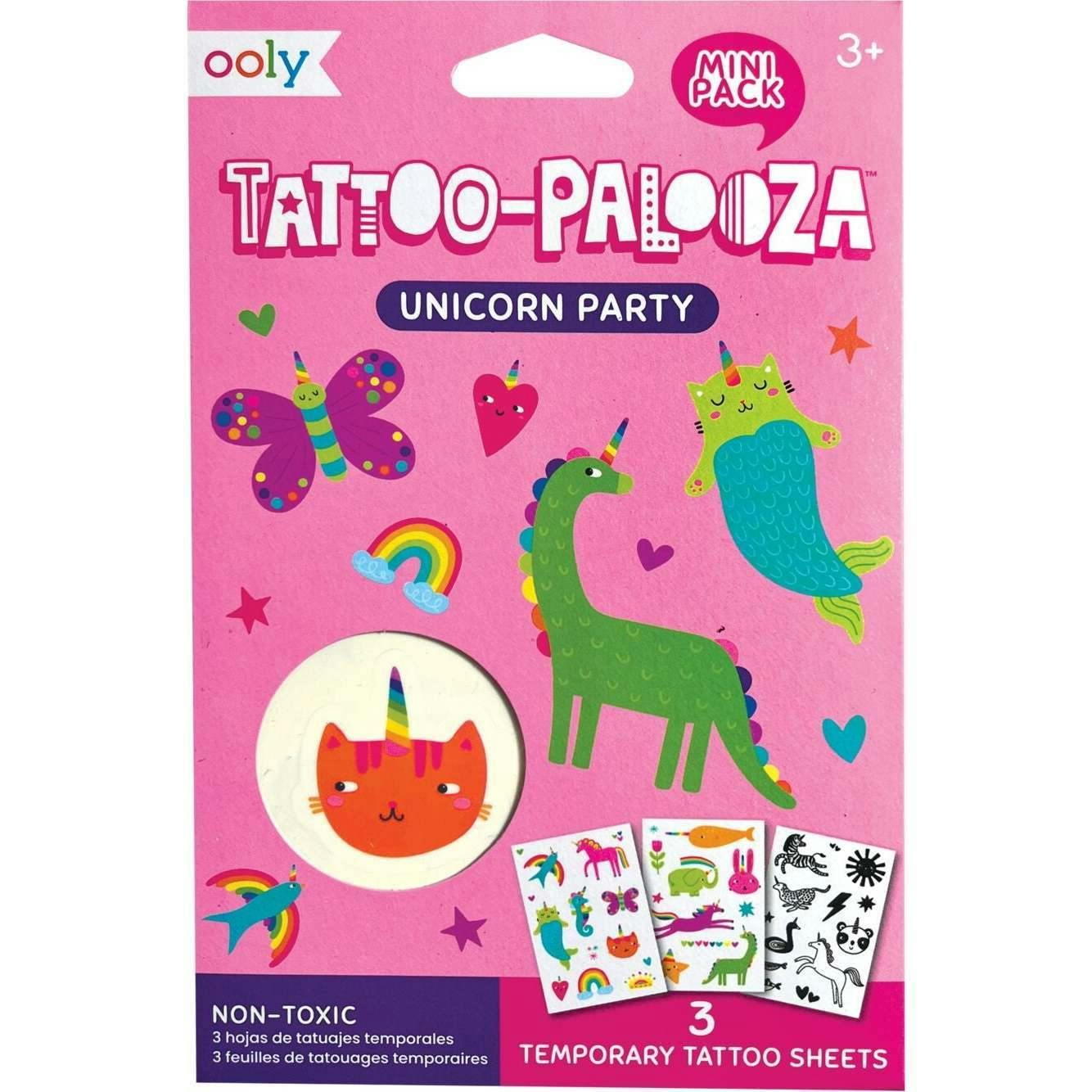 Mini Tattoo Palooza Temporary Tattoos - Unicorn Party