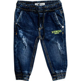 Neon Pop Logo Distressed Jeans