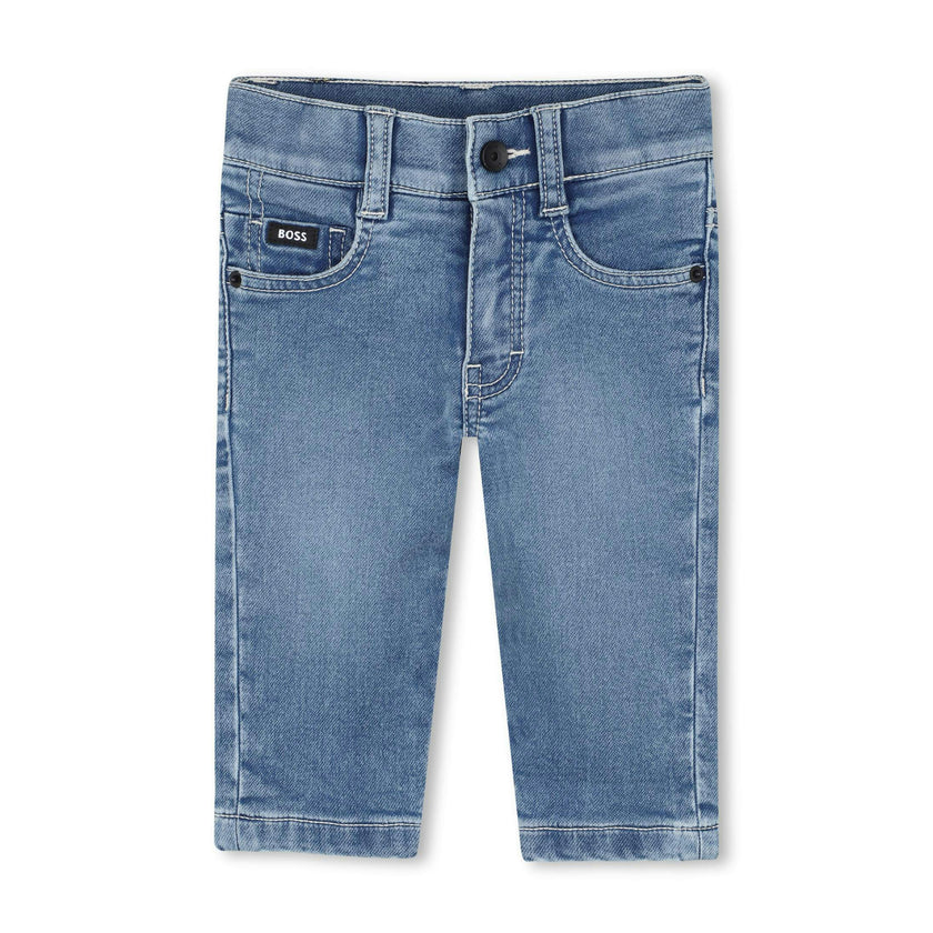 Double Stone Classic Straight-Leg Denim Jeans