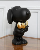Snoopy HEART Matt Black with Chrome Gold Heart 21.5in