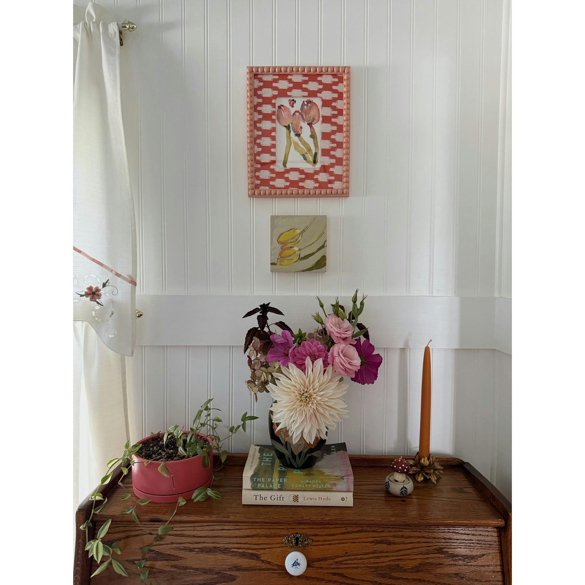 Slow Seeds No. 12 – Original Watercolor & Oil Pastel Painting