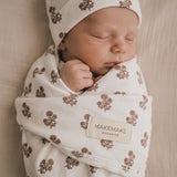 Organic Swaddle Blanket & Hat Set - Loom
