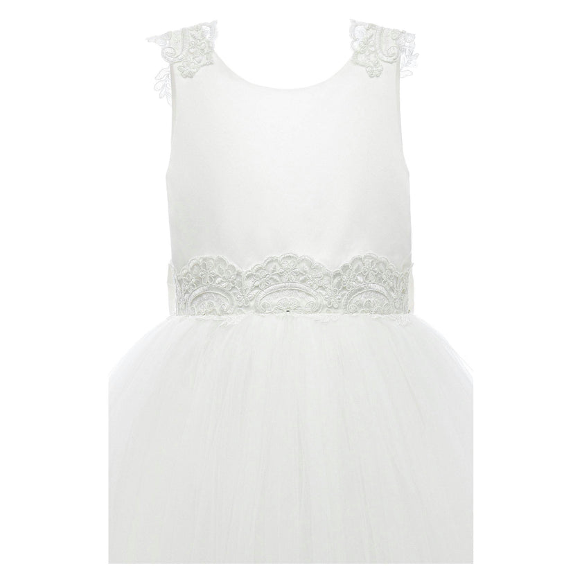 White Emilia Lace Waist Dress