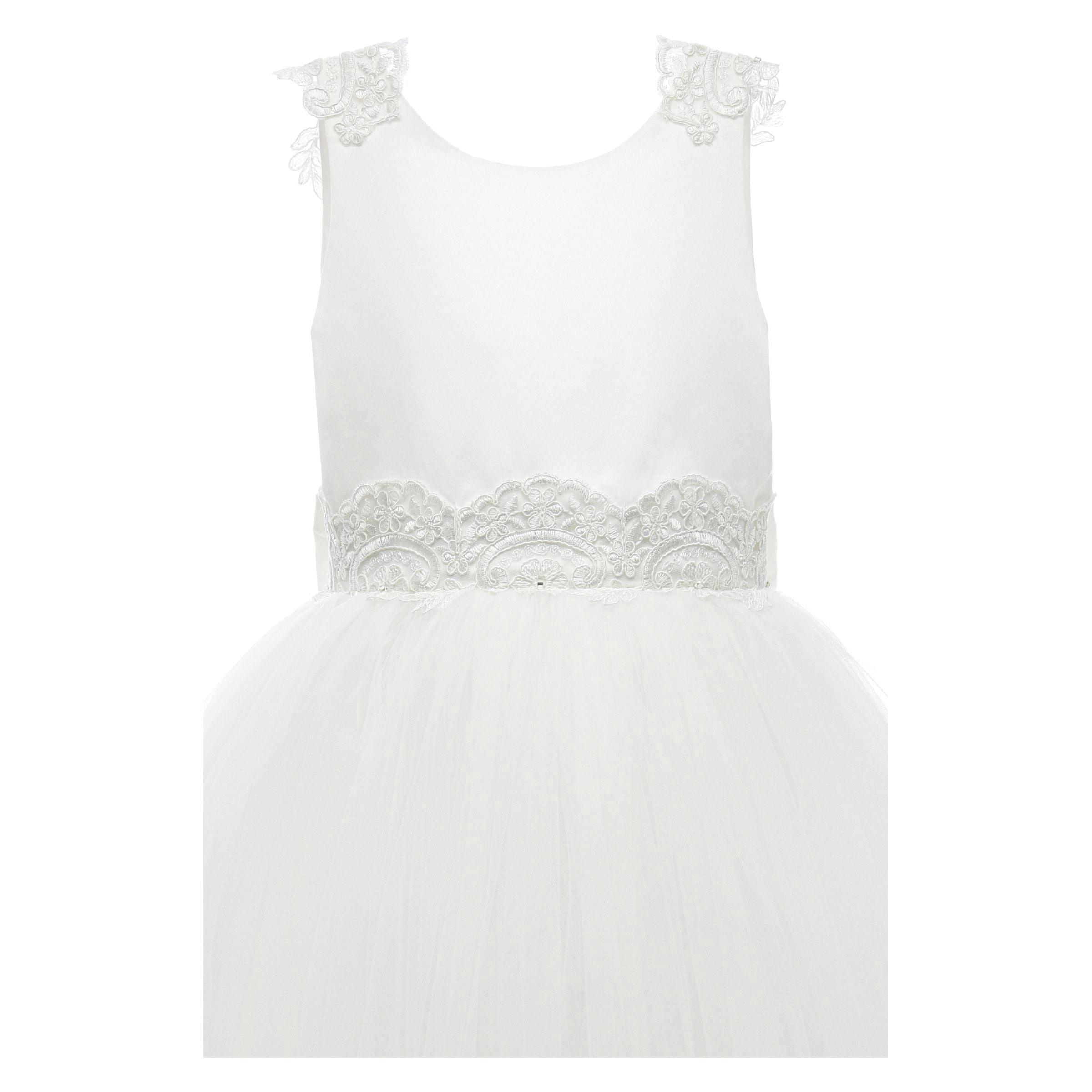 White Emilia Lace Waist Dress