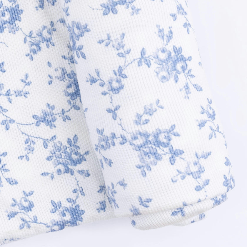 Baby Blue Vines Floral - Swaddle Blanket