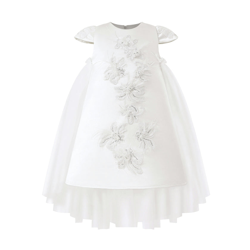 White Embroidered Briavelle Dress