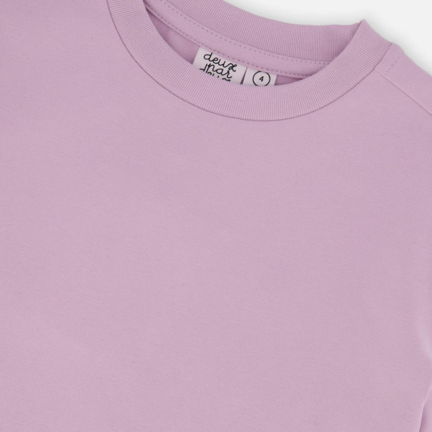 Heavy Jersey Wide Short Sleeve T-Shirt Mauve
