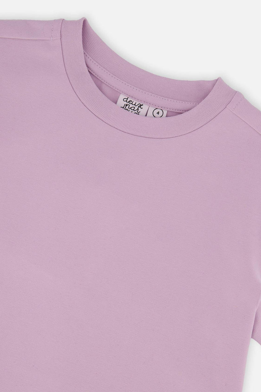Heavy Jersey Wide Short Sleeve T-Shirt Mauve