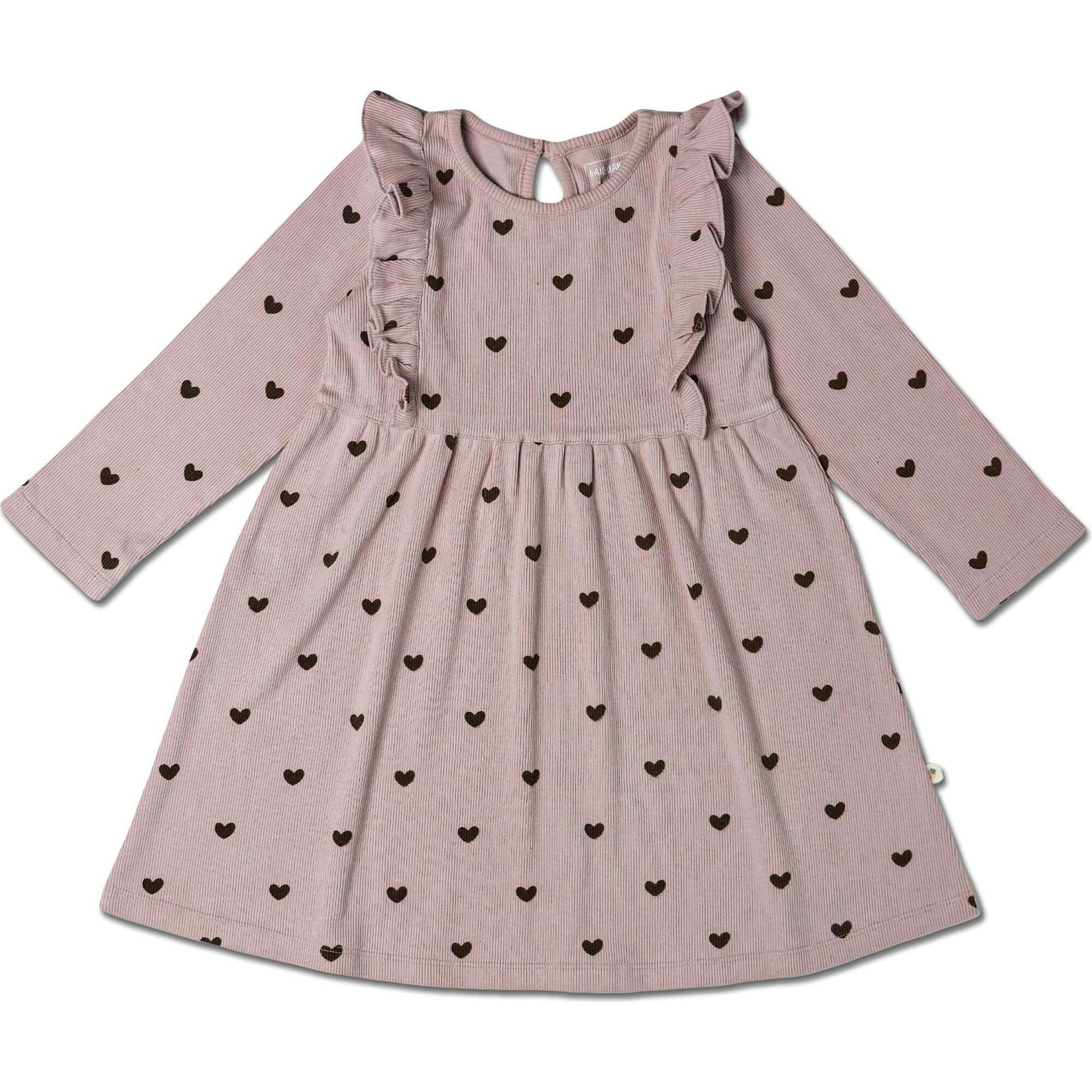 Organic Long Sleeve Ruffle Dress