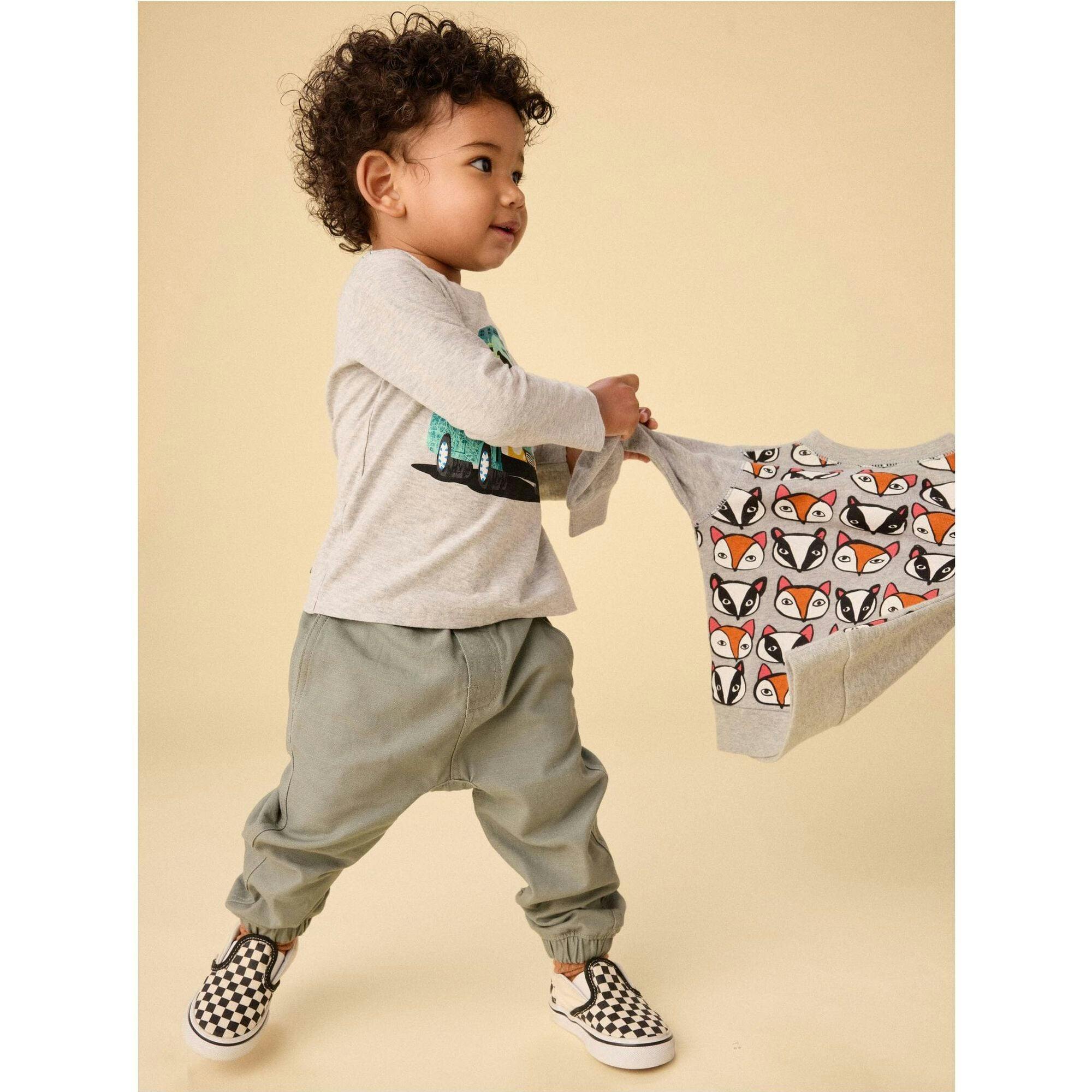 Badger & Baby Popover, Grey