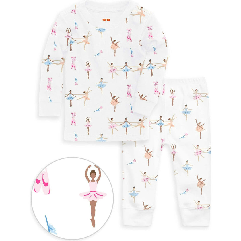 The Organic Long Sleeve Pajama Set [Ballet]