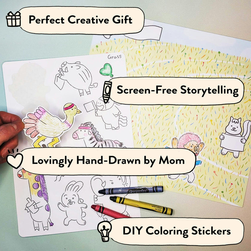 Animal World Storytelling Sticker Kit