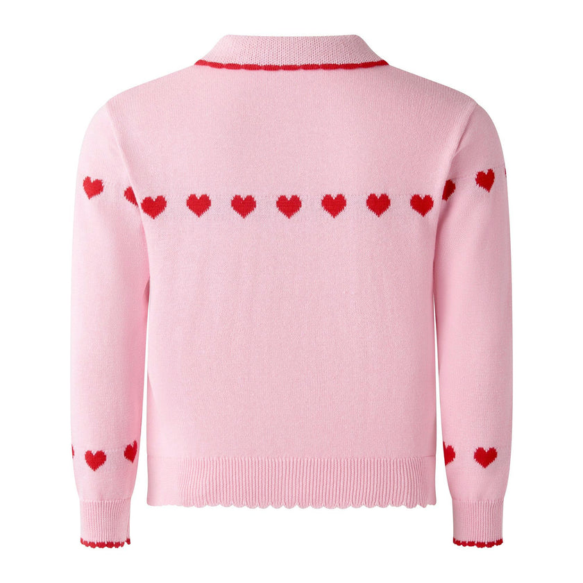 Heart Intarsia Cardigan