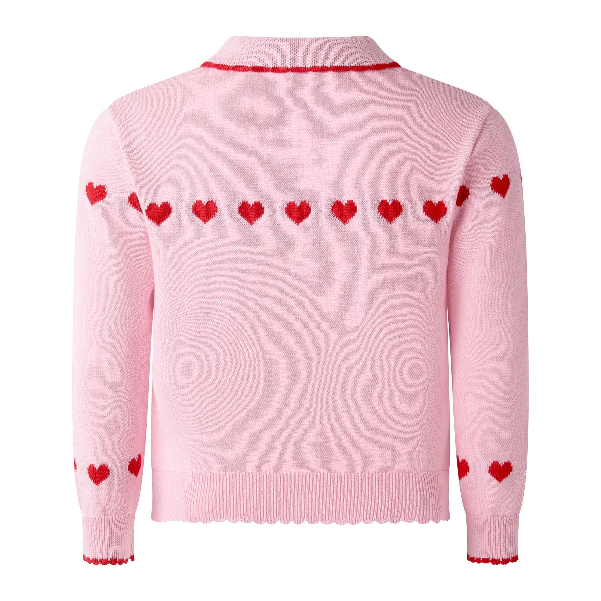 Heart Intarsia Cardigan