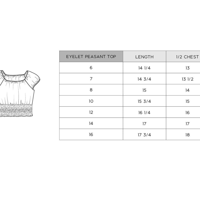 Eyelet Peasant Top