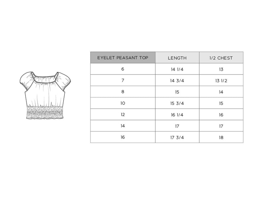 Eyelet Peasant Top