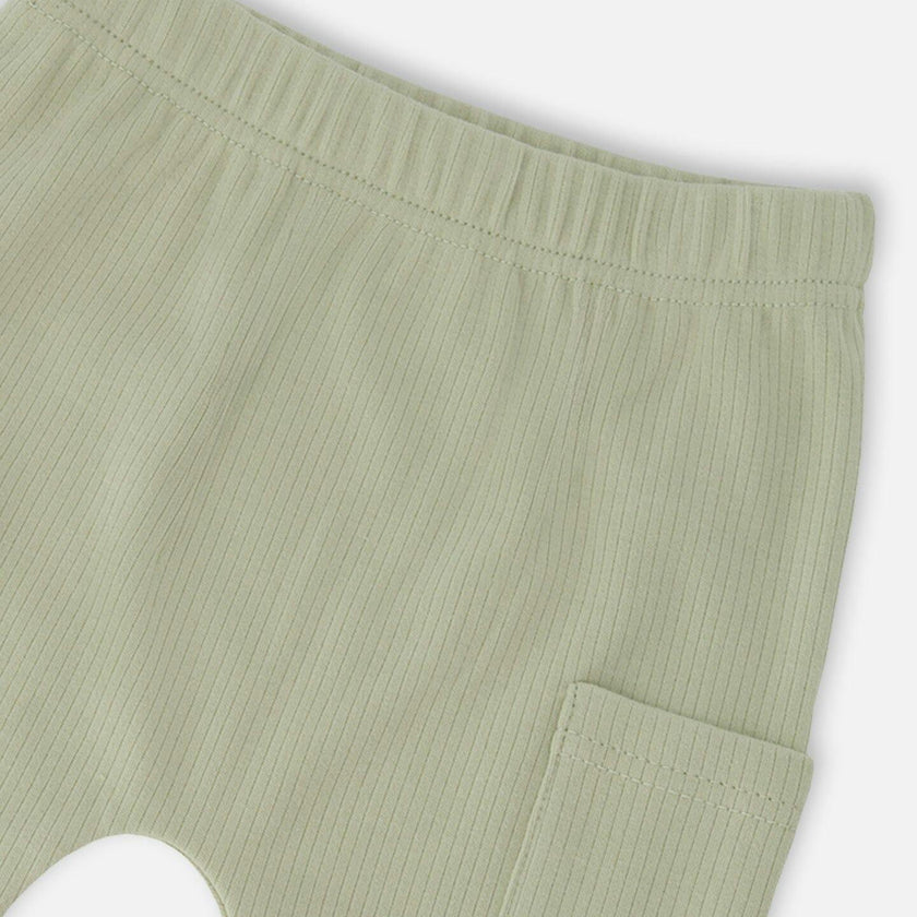 Organic Cotton Jersey T-Shirt And Cotton Rib Pants Set