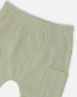Organic Cotton Jersey T-Shirt And Cotton Rib Pants Set