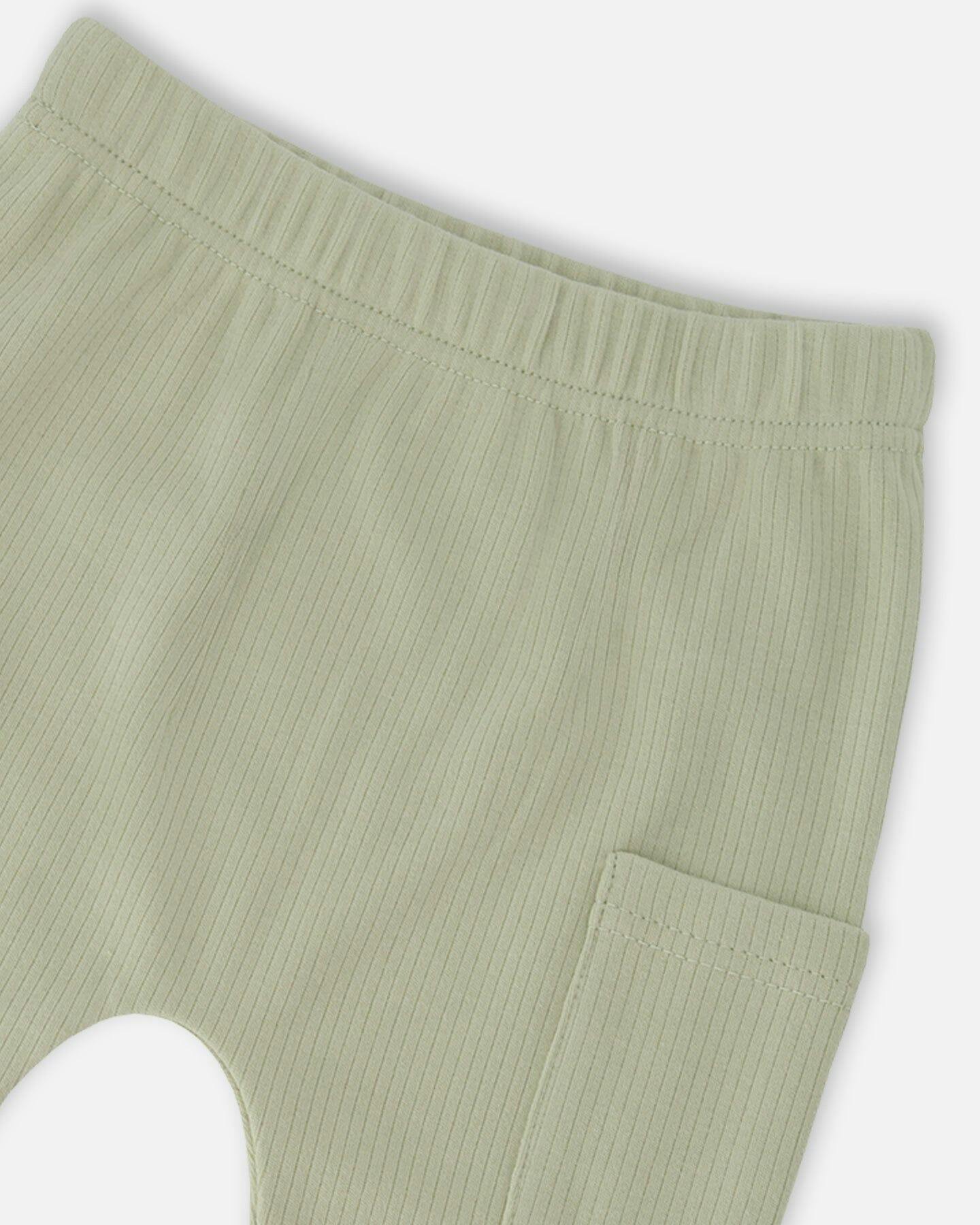 Organic Cotton Jersey T-Shirt And Cotton Rib Pants Set