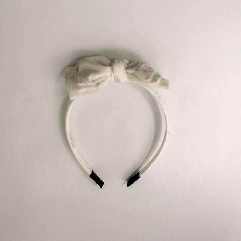 Three Little Bows Headband | Petite Meadow Dots