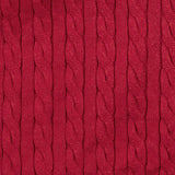 Organic Puff Sleeve Button Front Sweater, Red